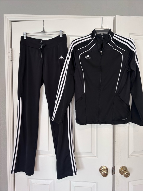 adidas Pants - Adidas Black and white track suit